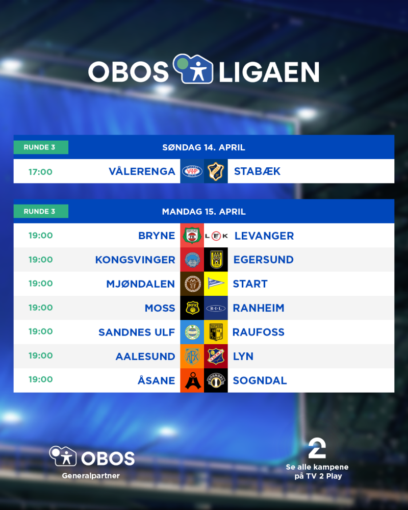 Her Er Spilleplanen For Obos Ligaen 2024 Moss Fk 